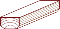 柾取りのフリッチにカットした天然木
